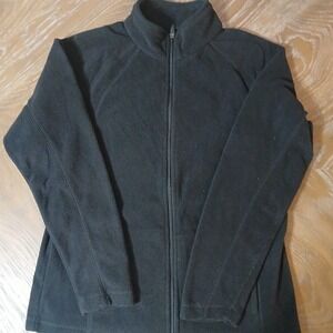 Tek Gear Unisex Jacket Size L Fleece Black Unlined Lightweight Pockets Outerwear